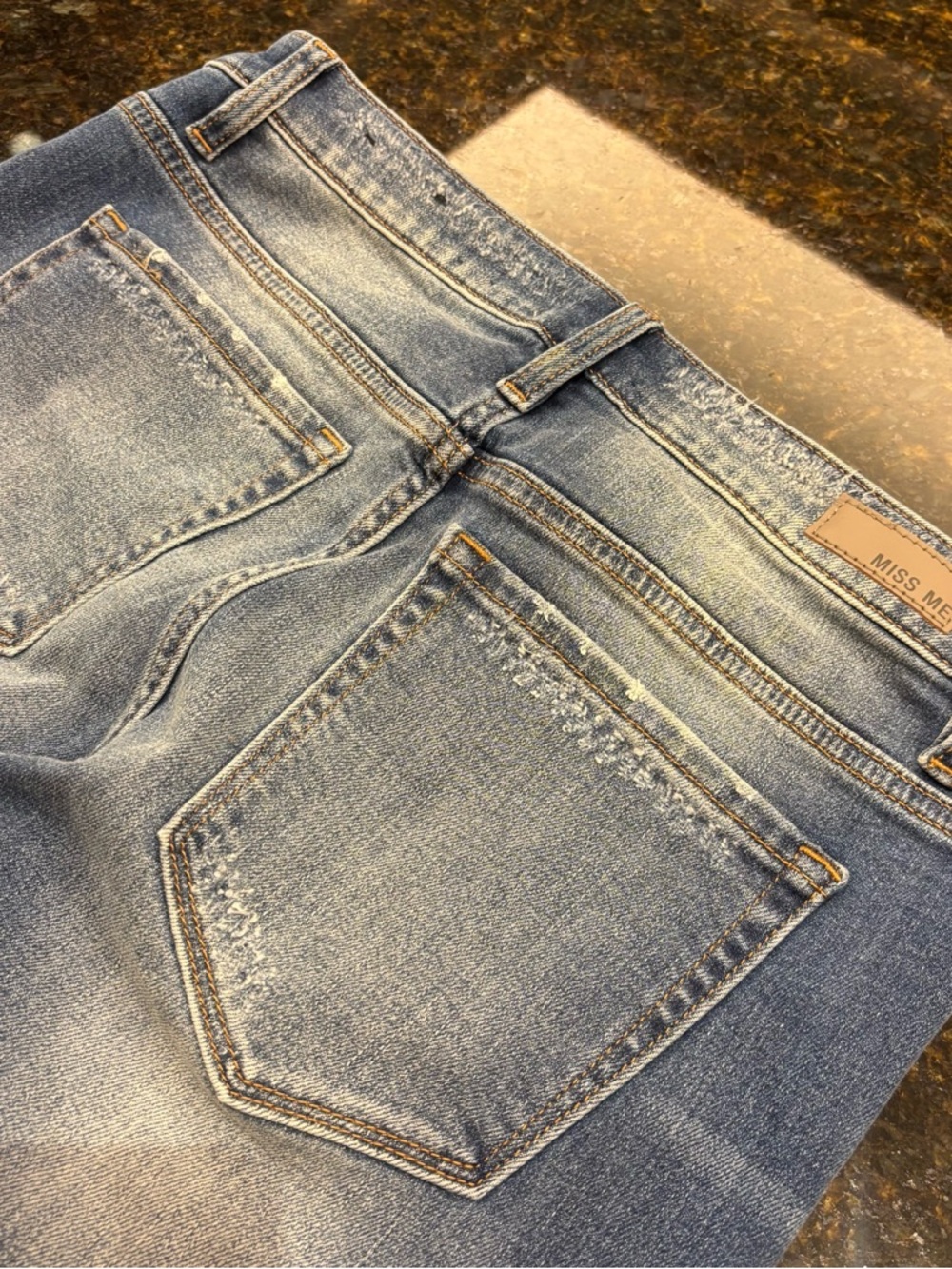 Miss Me Slim Distressed Light Blue Skinny Jeans - Picture 4 of 5